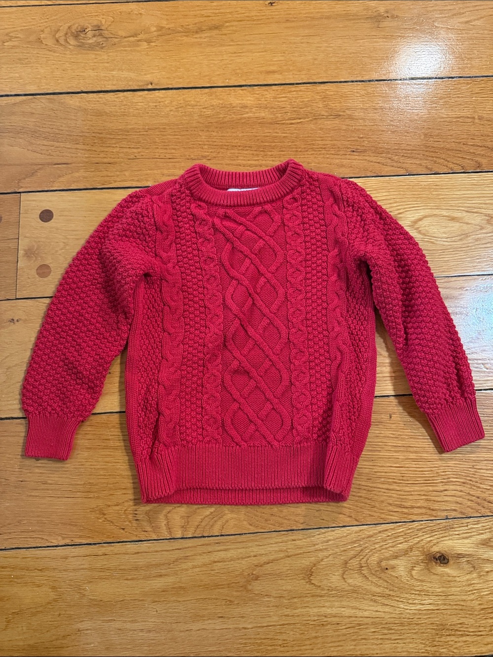 Old Navy Red Cable Knit Kids Sweater
